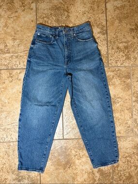 Madewell Balloon Jeans Classic Blue Denim High Rise Women Size 28 (6US)